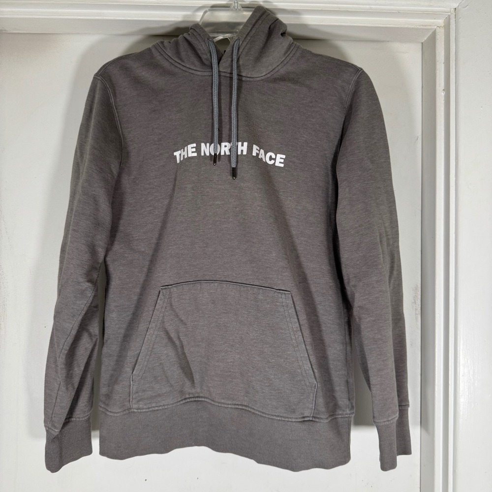 The North Face Womens Gray Hoodie Sweatshirt Pullover Logo Small
